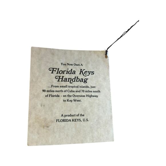 The Original Florida Keys Painted Leather Handbag Boat Harbour NWT - Picture 6 of 13